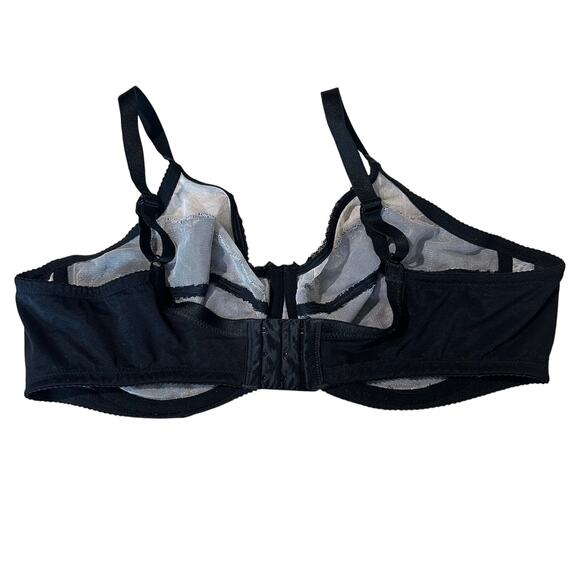 Wacoal Retro Chic Full Figure Underwire Bra 42D Black White - Picture 6 of 9